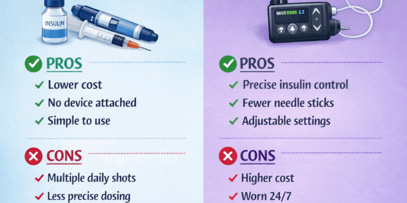 Insulin Pumps vs Injections: Pros and Cons